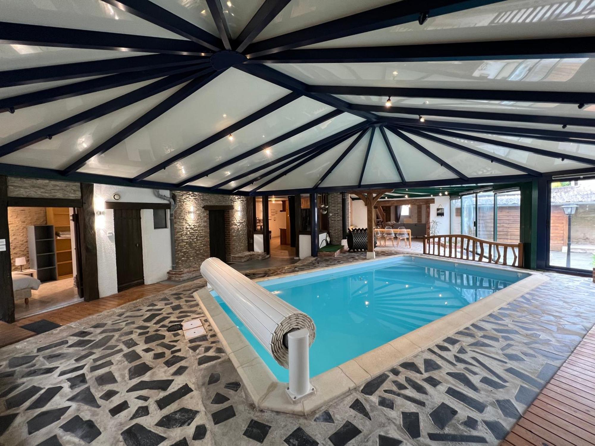 Rigolet Maison En Ville Avec Piscine Interieure Le Controis-en-Sologne Bagian luar foto